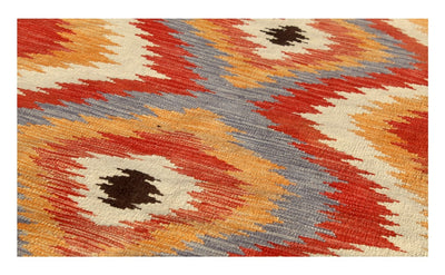 Tappeto Kilim moderno in lana multicolore 183x130cm - CarpetLiving