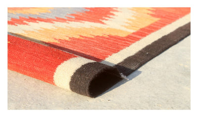 Tappeto Kilim moderno in lana multicolore 183x130cm - CarpetLiving