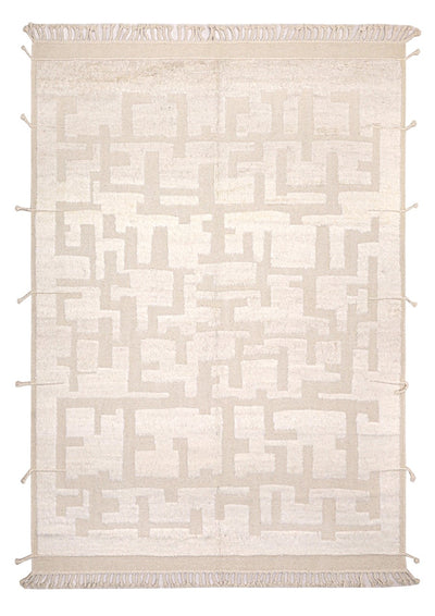 Tappeto design moderno bianco stile berbero, fatto a mano 345x252cm - CarpetLiving