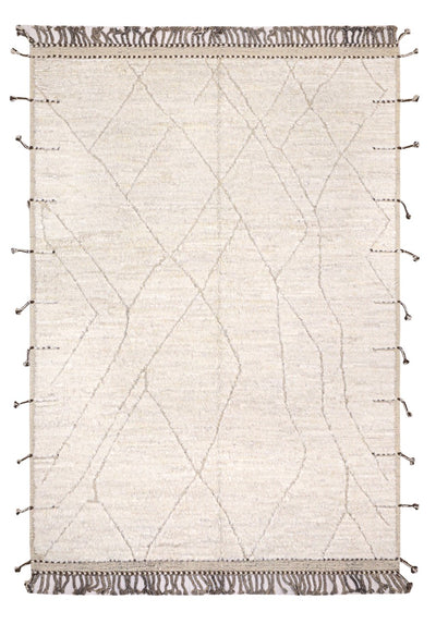 Tappeto design moderno bianco stile berbero, fatto a mano 293x212cm - CarpetLiving