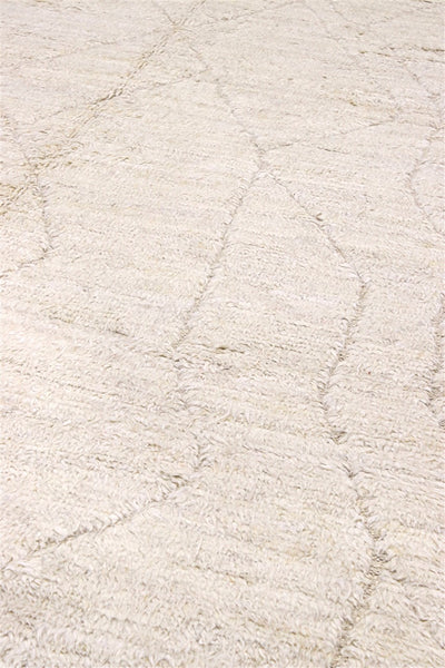 Tappeto design moderno bianco stile berbero, fatto a mano 293x212cm - CarpetLiving