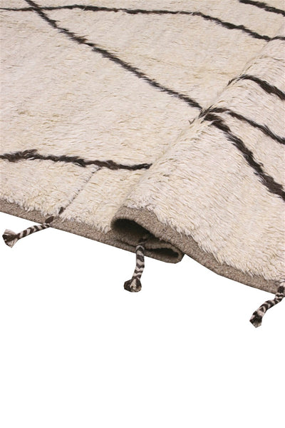 Tappeto design moderno bianco stile berbero, fatto a mano 237x174cm - CarpetLiving