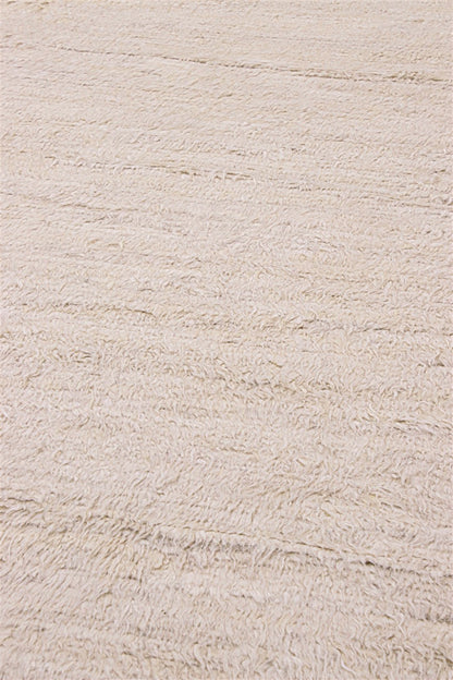 Modern design rug white plain Berber style, handmade 406x294cm