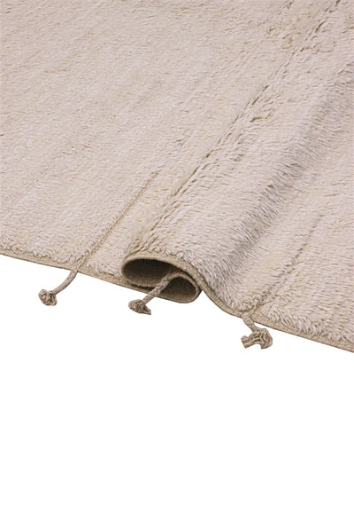Tappeto design moderno bianco plain stile berbero, fatto a mano 406x294cm - CarpetLiving