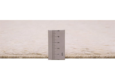 Tappeto design moderno bianco plain stile berbero, fatto a mano 406x294cm - CarpetLiving