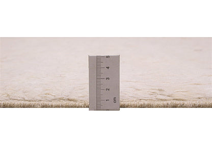 Modern design rug white plain Berber style, handmade 406x294cm