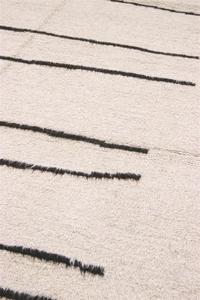 Tappeto design moderno bianco stile berbero, fatto a mano 298x200cm - CarpetLiving