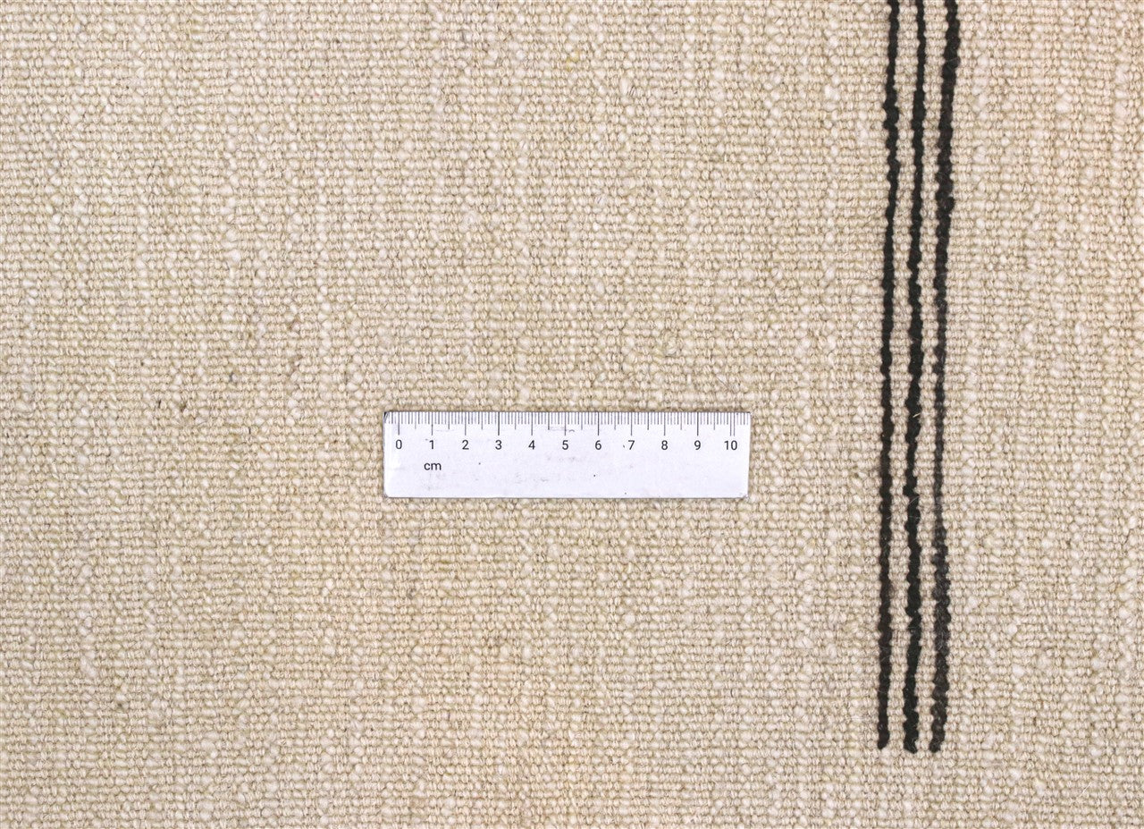 Modern design rug white Berber style, handmade 298x200cm