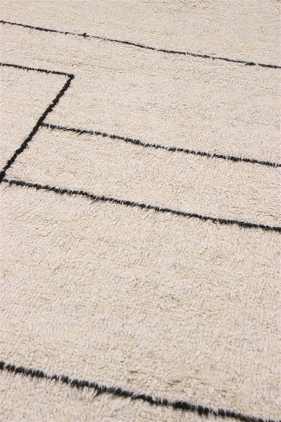 Tappeto design moderno bianco stile berbero, fatto a mano 291x247cm - CarpetLiving