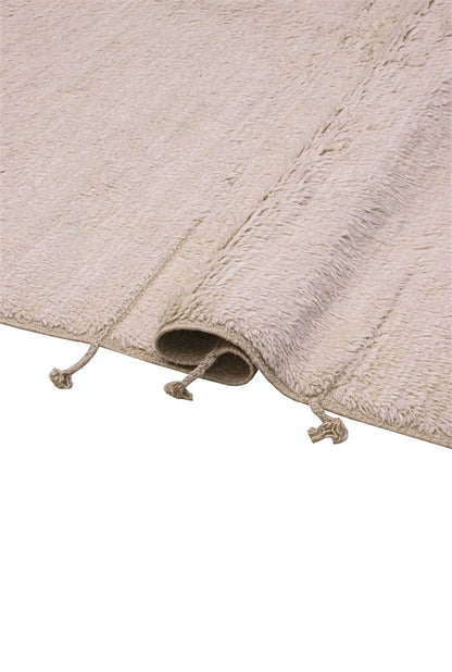 Modern design white plain Berber style carpet, handmade 406x280cm