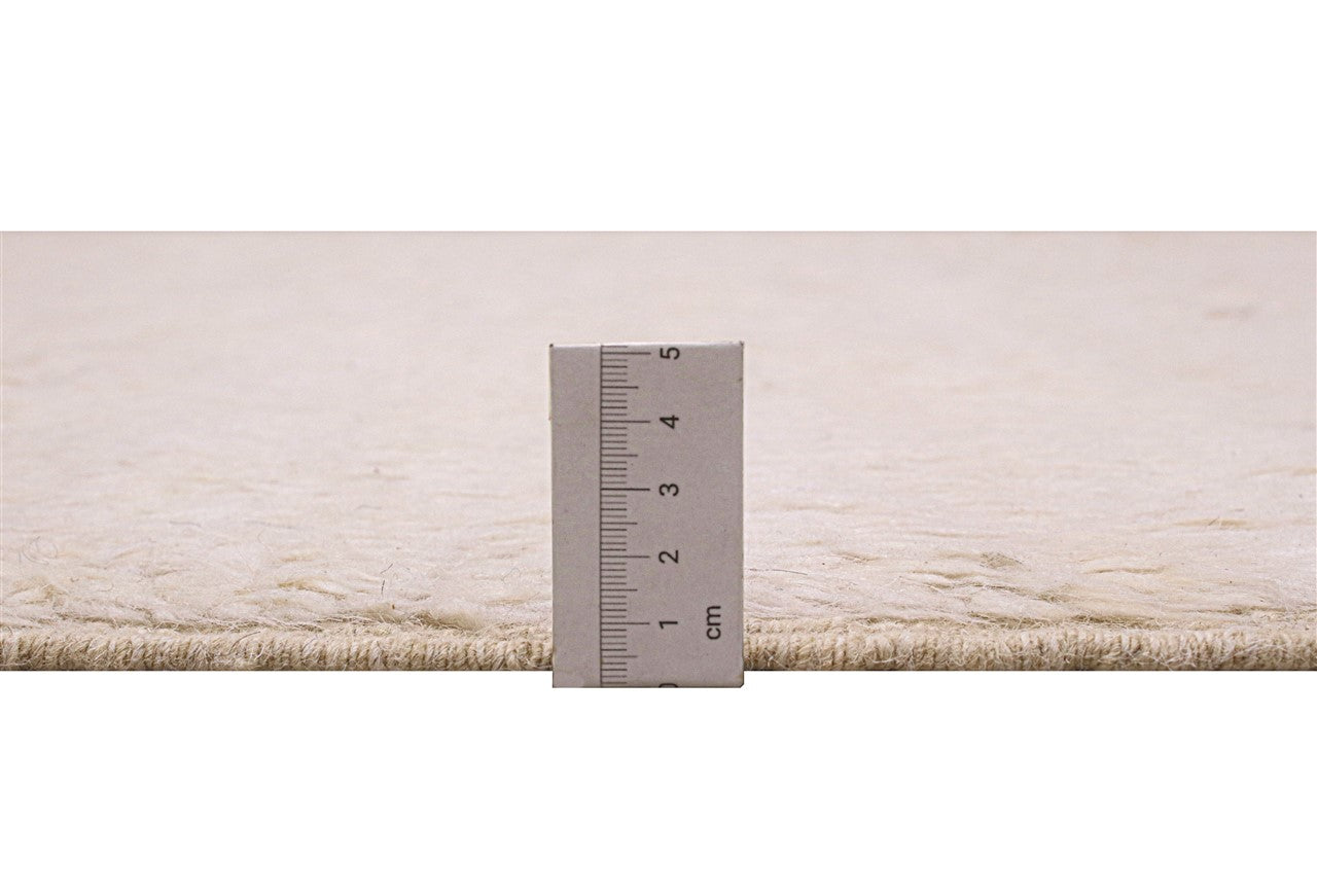 Modern design rug white plain Berber style, handmade 406x280cm