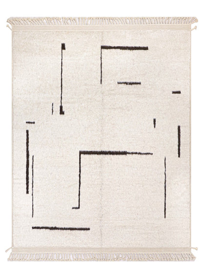 Modern design rug white plain Berber style, handmade 306x263cm