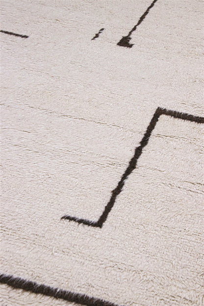 Modern design rug white plain Berber style, handmade 306x263cm