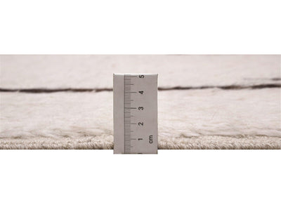 Tappeto design moderno bianco plain stile berbero, fatto a mano 306x263cm