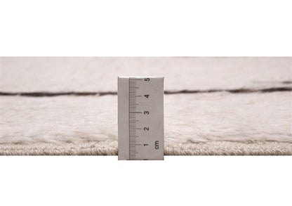 Modern design rug white plain Berber style, handmade 306x263cm