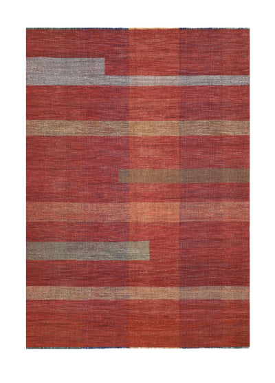 Tappeto Kilim moderno in lana multicolore 342x250cm - CarpetLiving