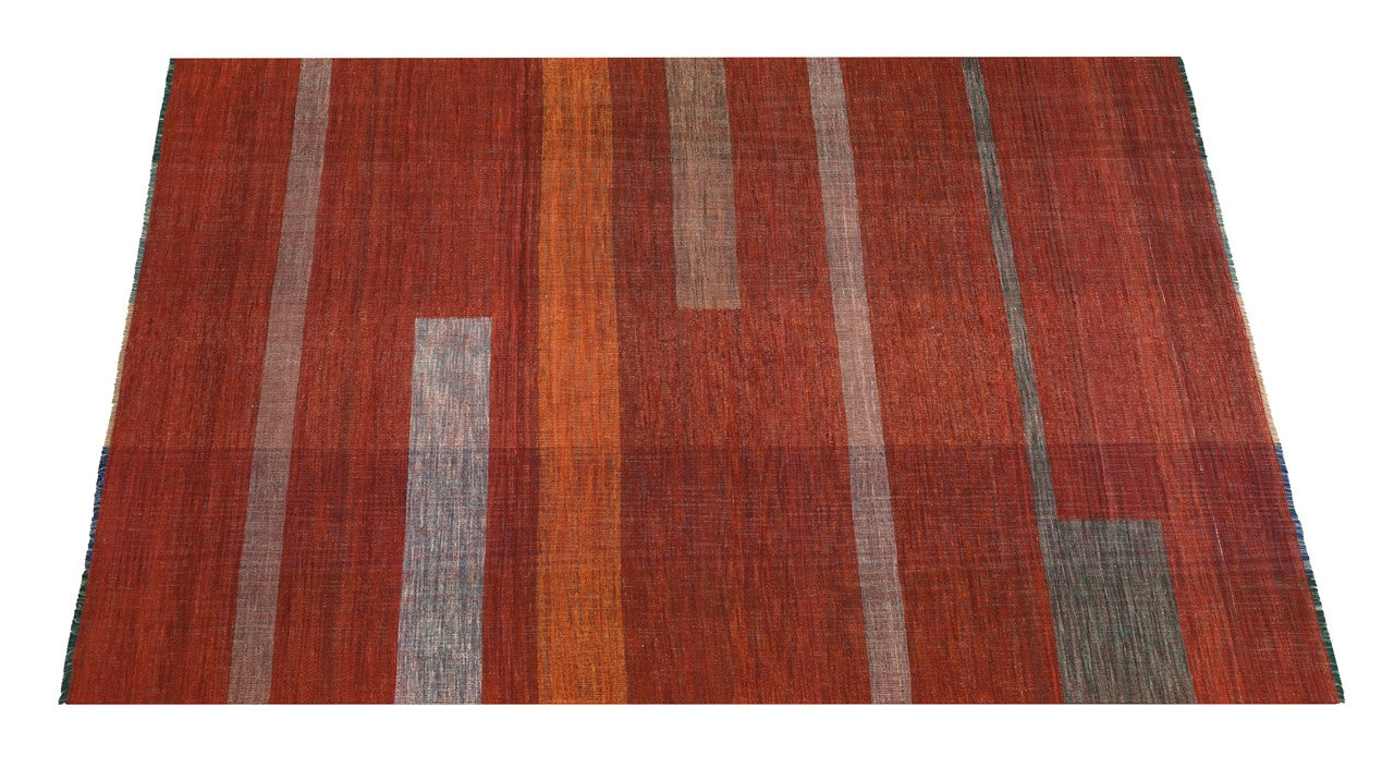 Modern wool Kilim carpet multi 346x251cm