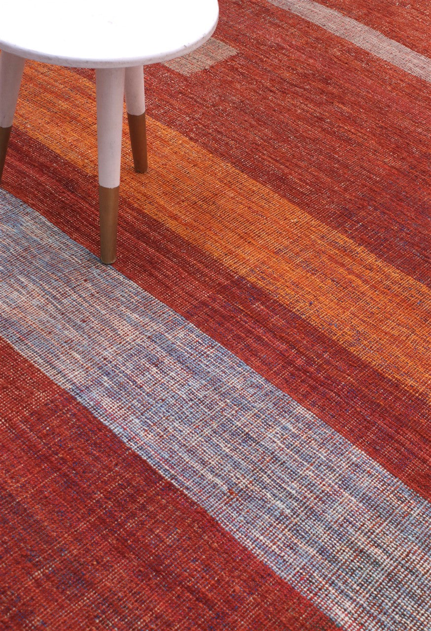 Modern wool Kilim carpet multi 346x251cm
