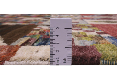 Tappeto tribale colorato in lana, fatto a mano, 182x135 cm - CarpetLiving