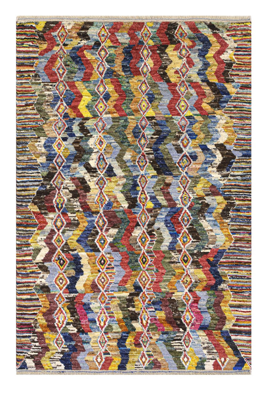 Handmade Tribal Multicolour Wool Rug 185_127 cm