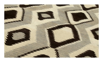 Modern wool Kilim carpet multi 244x178cm