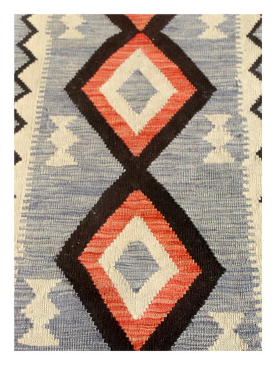 Tappeto passatoia Kilim moderno in lana multicolore 229x77cm - CarpetLiving