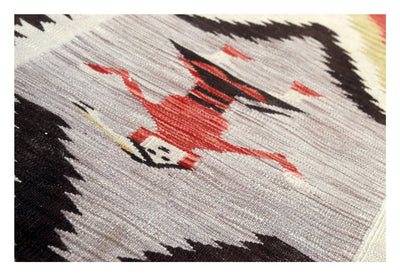 Tappeto passatoia Kilim moderno in lana multicolore 155x77cm - CarpetLiving