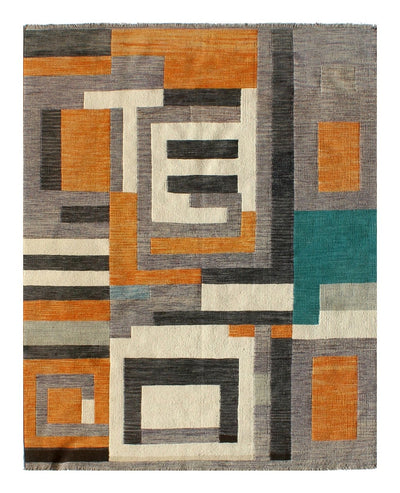 Tappeto Kilim moderno in lana multicolore 247x187cm - CarpetLiving