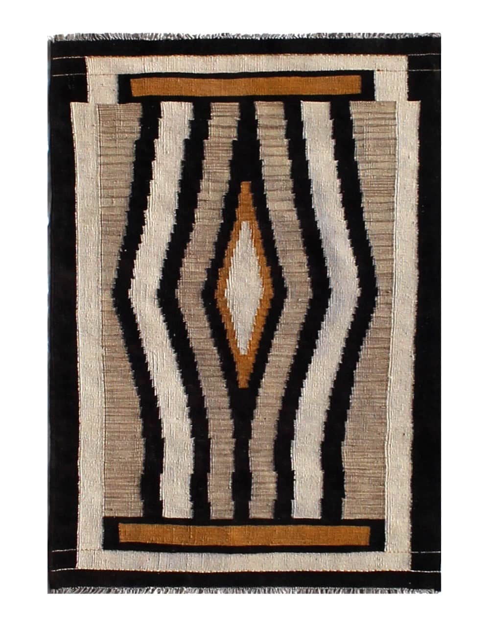 Tappeto Kilim moderno in lana multicolore 148x96cm