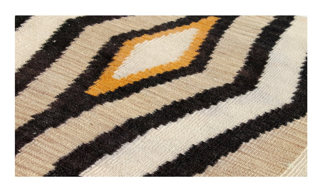 Tappeto Kilim moderno in lana multicolore 148x96cm