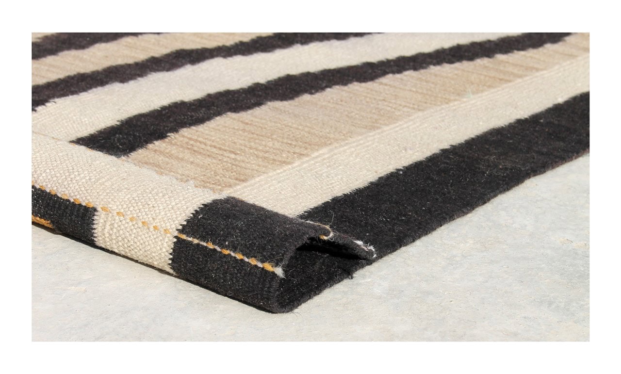 Tappeto Kilim moderno in lana multicolore 148x96cm