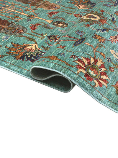Tappeto Ziegler Decorativo floreale, fatto a mano 250x85cm
