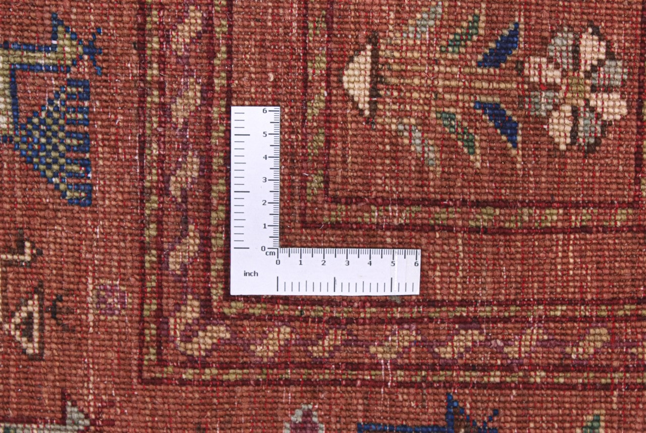 Tappeto Afghan arancione in lana, fatto a mano 303x251 cm