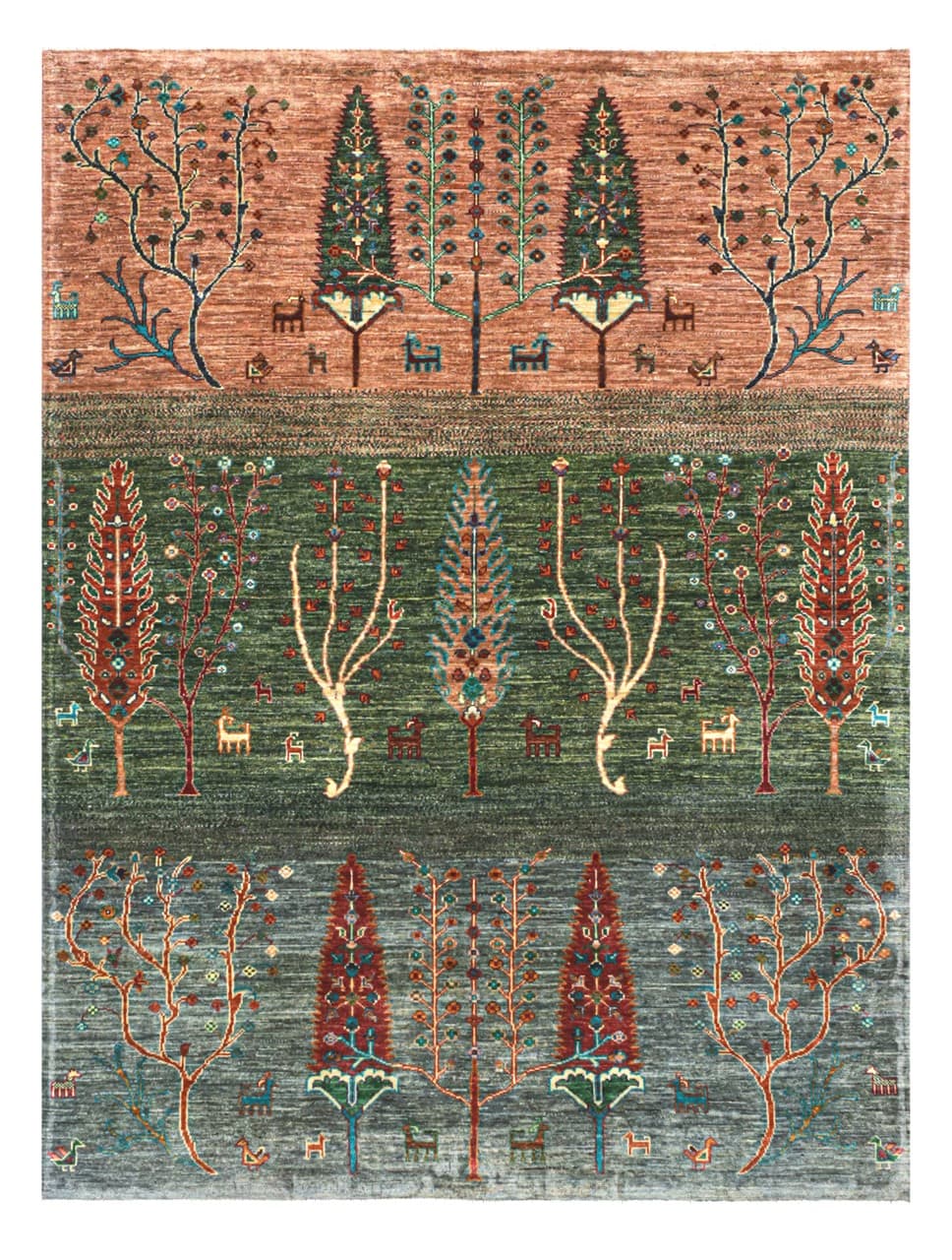 Handmade Ziegler Decorative Floral Rug, 208x154cm