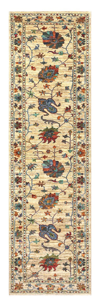 Tappeto Ziegler Decorativo floreale, fatto a mano 304x83cm