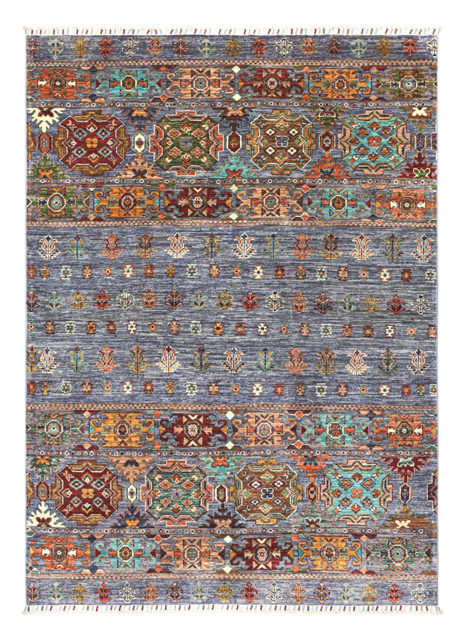 Handmade Afghan Blue Wool Rug 214_151 cm