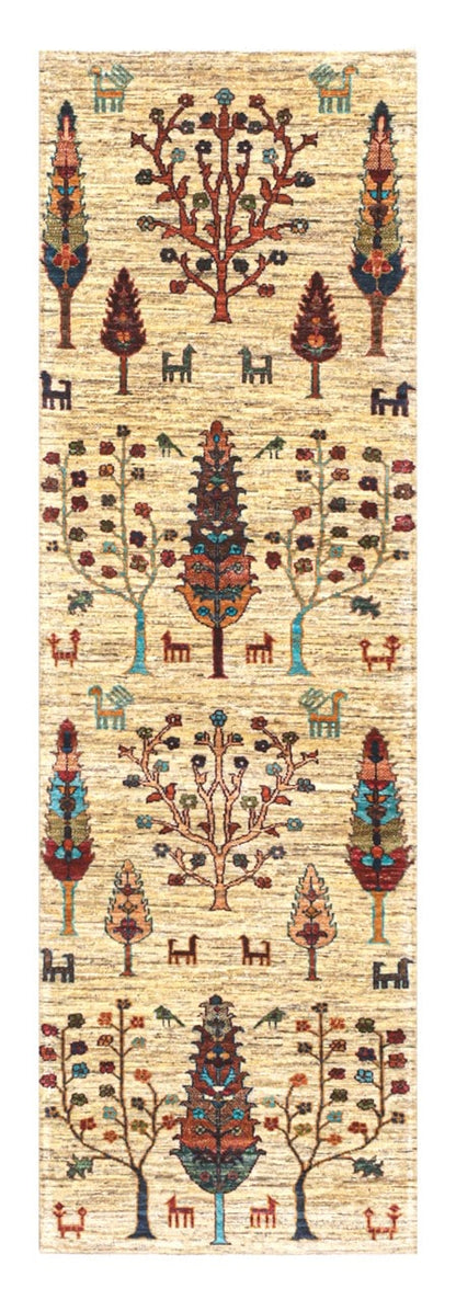 Tappeto Ziegler Decorativo floreale, fatto a mano 255x77cm
