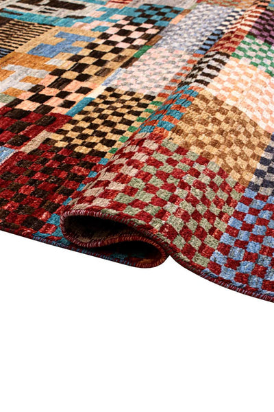 Taimany - Tappeto Tribale in Lana Multicolore - Fatto a Mano 286x204cm - CarpetLiving