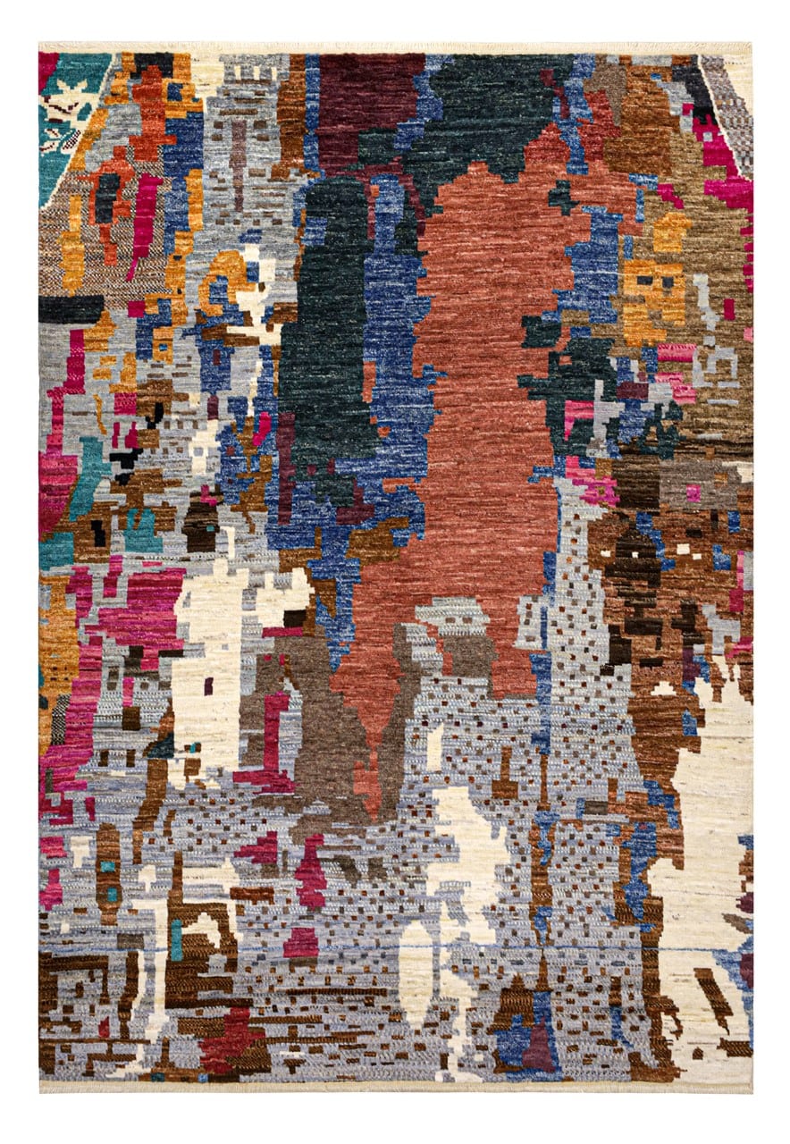Taimany - Multicolor Tribal Wool Rug - Hand-Knotted 295x210cm