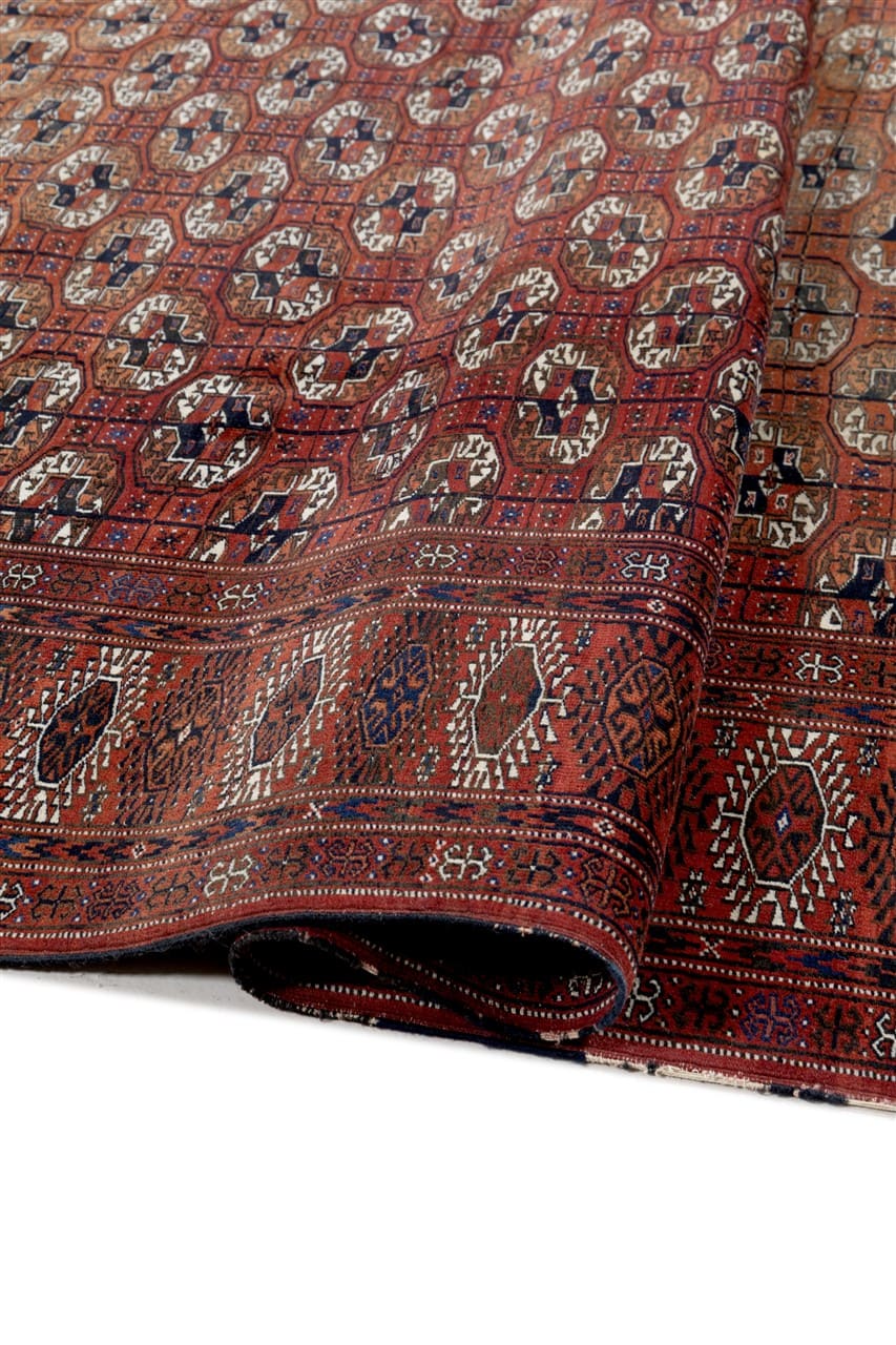 Tappeto Orientale Bouchara Antico: Autentico Tappeto Turcomanno 313x210cm