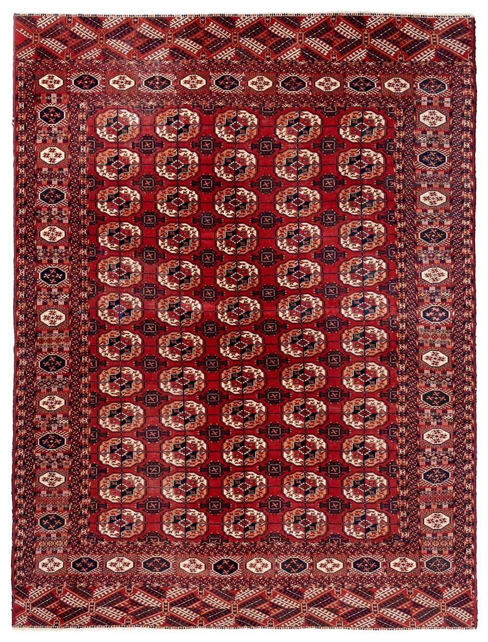 Tappeto Orientale Bouchara Antico: Autentico Tappeto Turcomanno 338x250cm