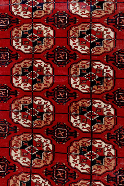 Antique Bouchara Oriental Rug: Authentic Turkmen Rug 338x250cm