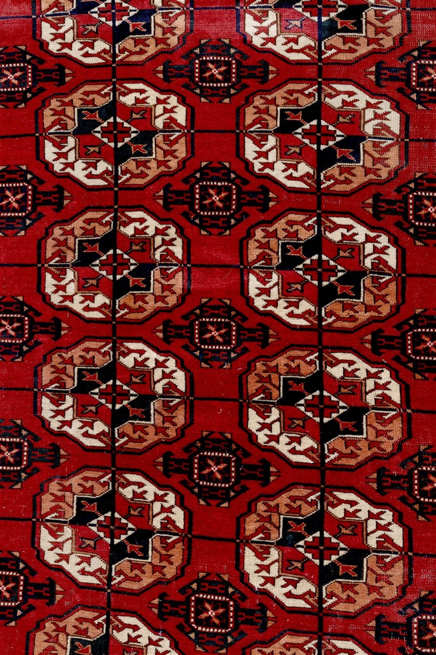 Tappeto Orientale Bouchara Antico: Autentico Tappeto Turcomanno 338x250cm