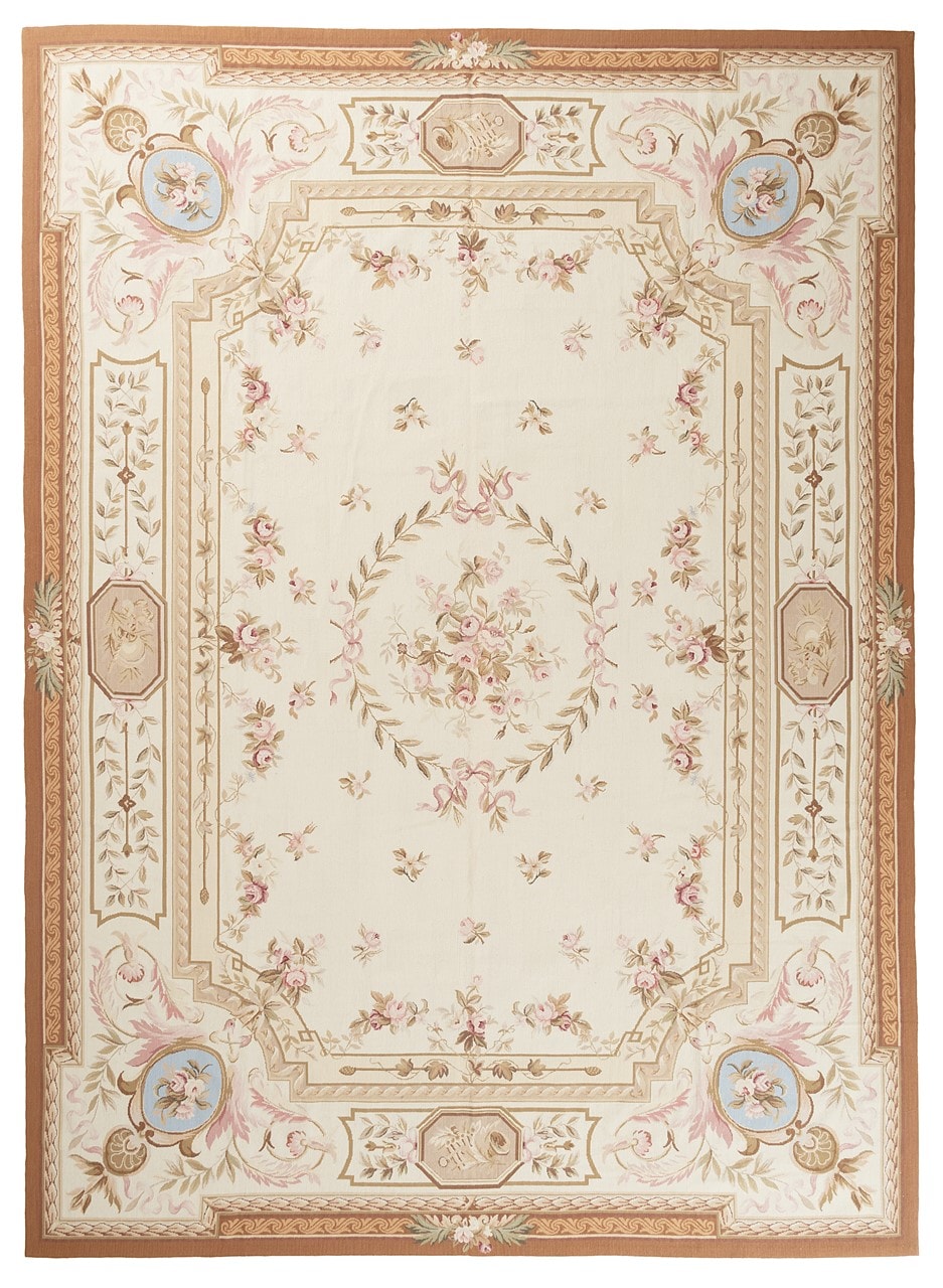 Tappeto Arazzo Aubusson - Arte tessile - Tessuto a Mano 275x179cm