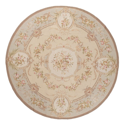 Tappeto Arazzo Aubusson Rotondo - Arte tessile - Tessuto a Mano 244x244cm - CarpetLiving