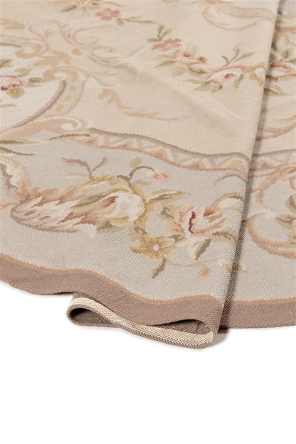 Tappeto Arazzo Aubusson Rotondo - Arte tessile - Tessuto a Mano 244x244cm