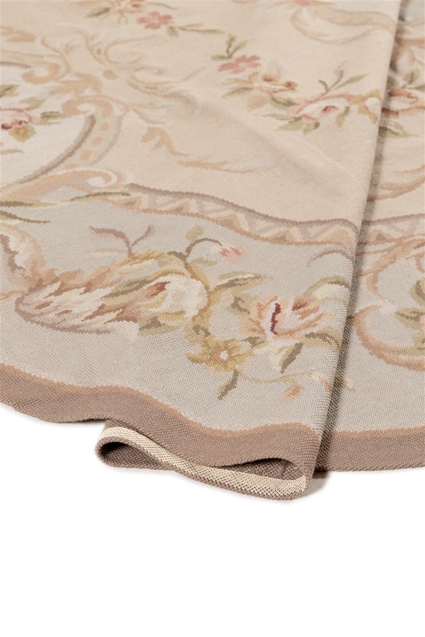 Tappeto Arazzo Aubusson Rotondo - Arte tessile - Tessuto a Mano 244x244cm