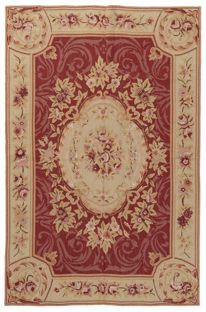 Tappeto Arazzo Aubusson - Arte tessile - Tessuto a Mano 183x119cm