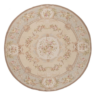 Tappeto Arazzo Aubusson Rotondo - Arte tessile - Tessuto a Mano 214x212cm - CarpetLiving