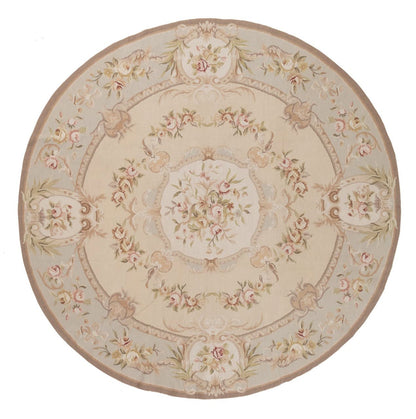 Tappeto Arazzo Aubusson Rotondo - Arte tessile - Tessuto a Mano 214x212cm